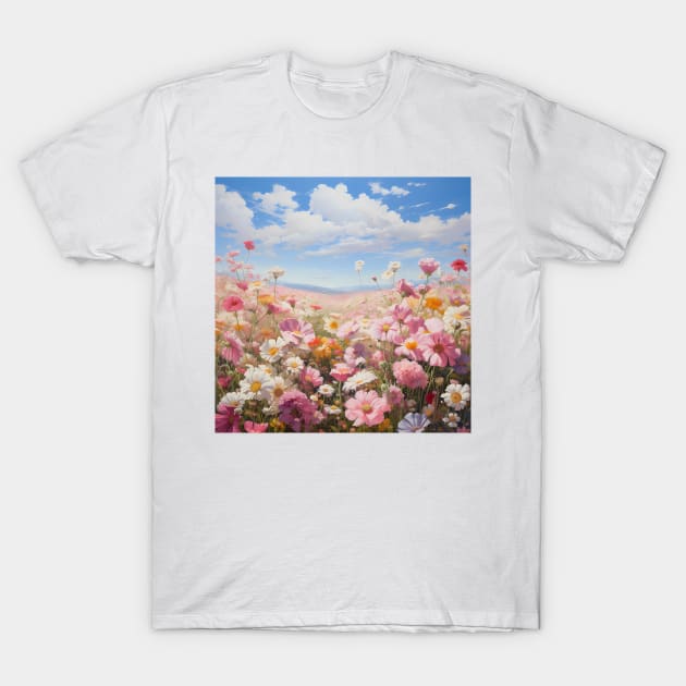 Field of Flowers in the Midday T-Shirt by PaulJus